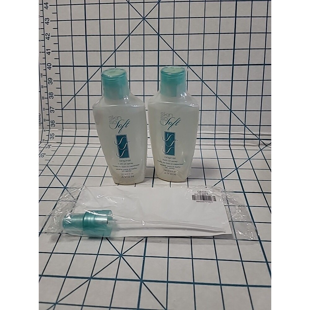 Avon Skin So Soft Bath Oil - Spray -  Lotion 5 FL Oz NIP NOS 2 BTLS + 1 SPRAYER
